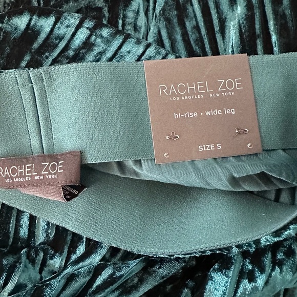 RACHEL ZOE Emerald Green Wide Leg Pants Size Small BNWT - Picture 5 of 6